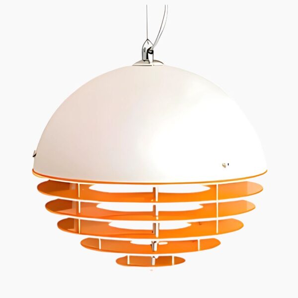 lustre orange design sur fond gris