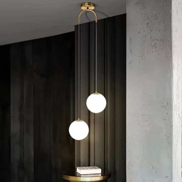 Boule verre lustre moderne