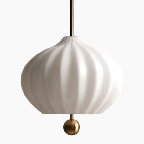 Lustre blanc en pierre de verre sur fond gris