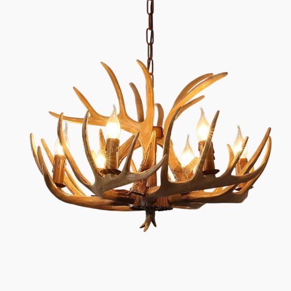 Lustre bois de cerf décoratif