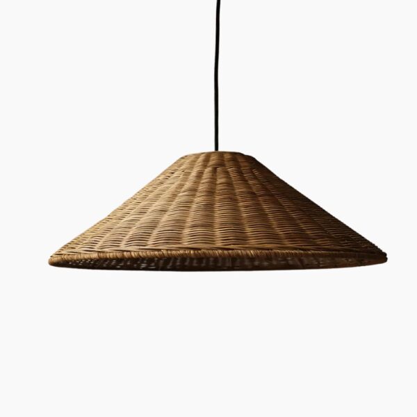 Lustre chapeau de paille rétro