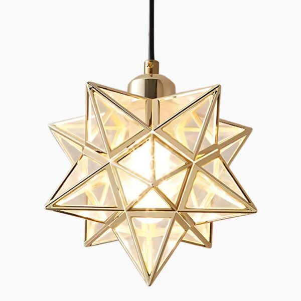 Lustre étoile moderne sur fond gris