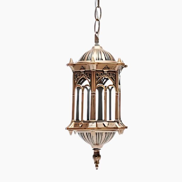 Lustre extérieur de style antique sur fond gris