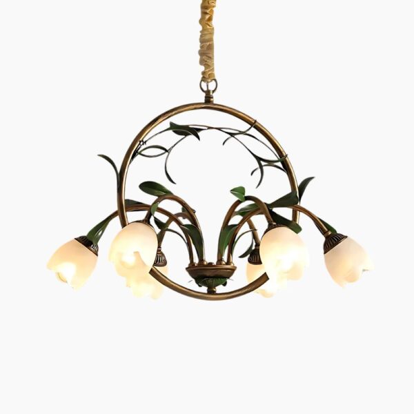 Lustre feuille design scandinave sur fond gris
