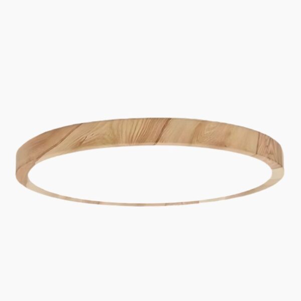 Lustre led moderne effet bois sur fond gris