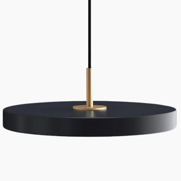 Lustre minimaliste design circulaire sur fond gris