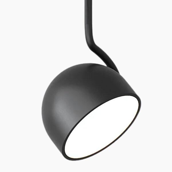 Lustre noir design italien sur fond gris