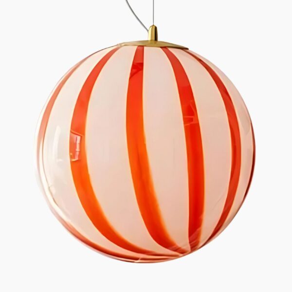 lustre orange créatif sur fond gris