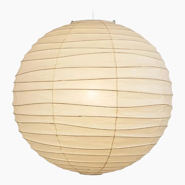 Lustre papier design sphère sur fond gris