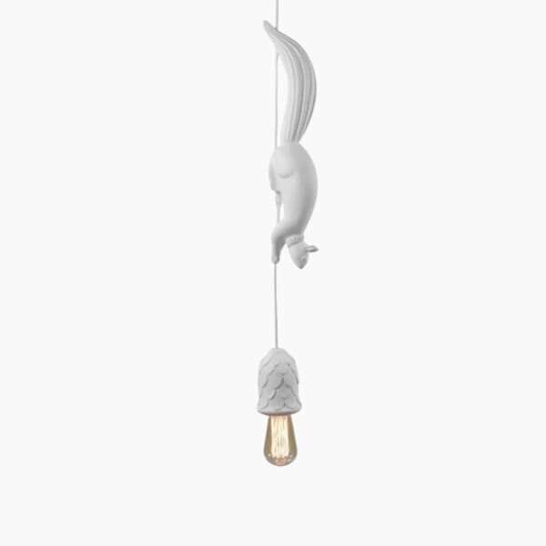 Lustre plafonnier design écureuil sur fond gris