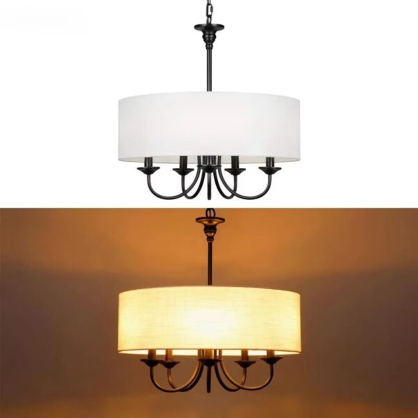 Lustre abat jour vintage en fer