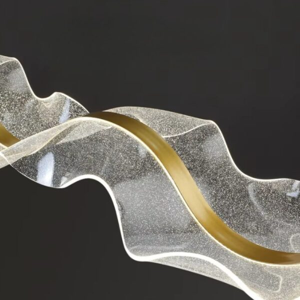 Lustre acrylique ondulé et nordique