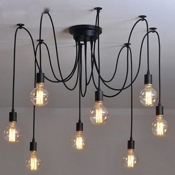 Lustre ampoule géante design araignée