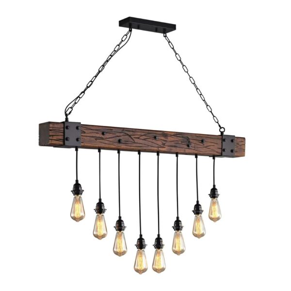 Lustre ampoule géante style rustique sur fond blanc