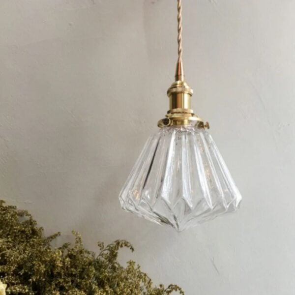 Lustre année 30 luxueux en verre