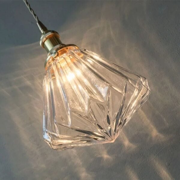 Lustre année 30 luxueux en verre