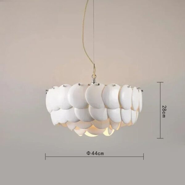 Lustre année 50 en céramique sur fond gris