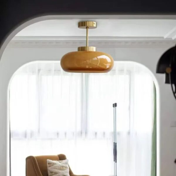 Lustre année 60 luxueux en verre