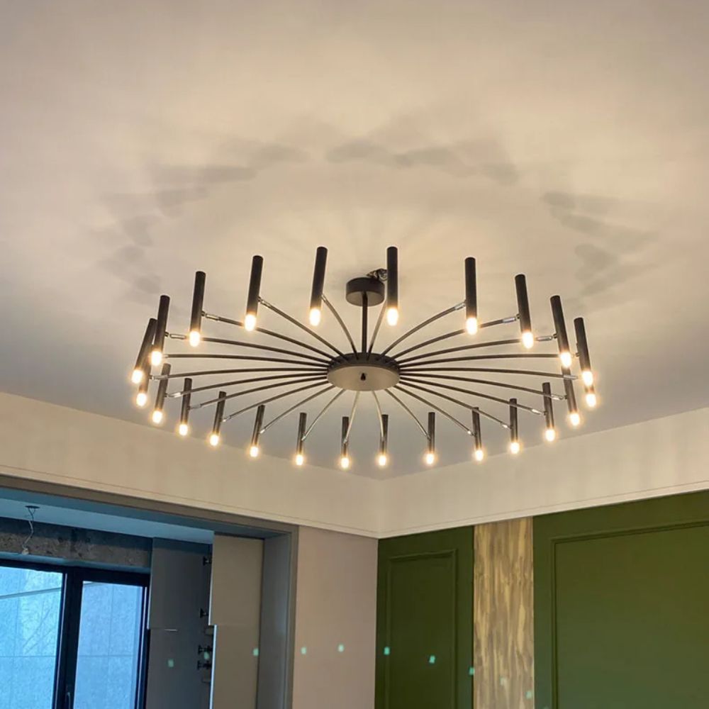 Lustre araignée minimaliste à 24 têtes