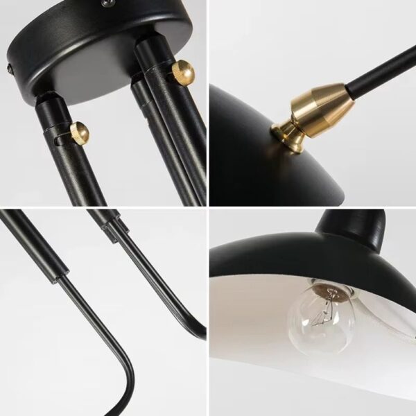 Lustre araignée nordique à 6 têtes