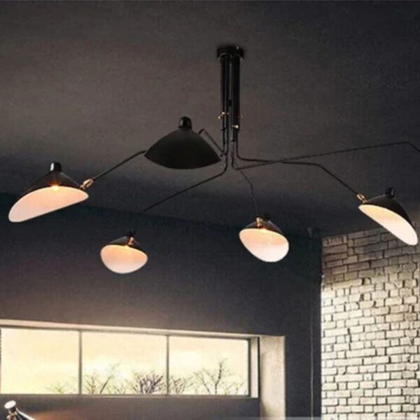 Lustre araignée nordique à 6 têtes