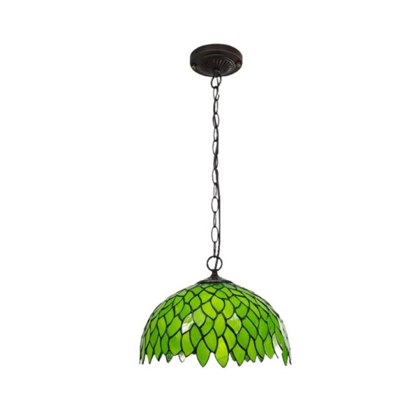 Lustre art déco style tiffany sur fond blanc