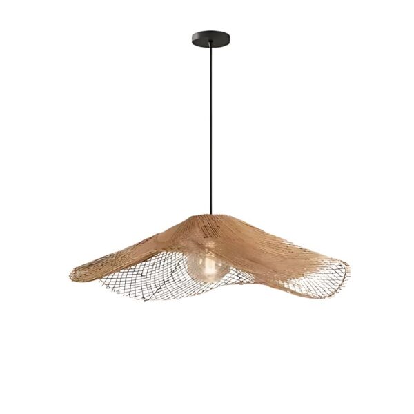 Lustre bali design rétro sur fond gris