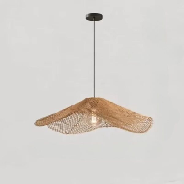 Lustre bali design rétro sur fond gris