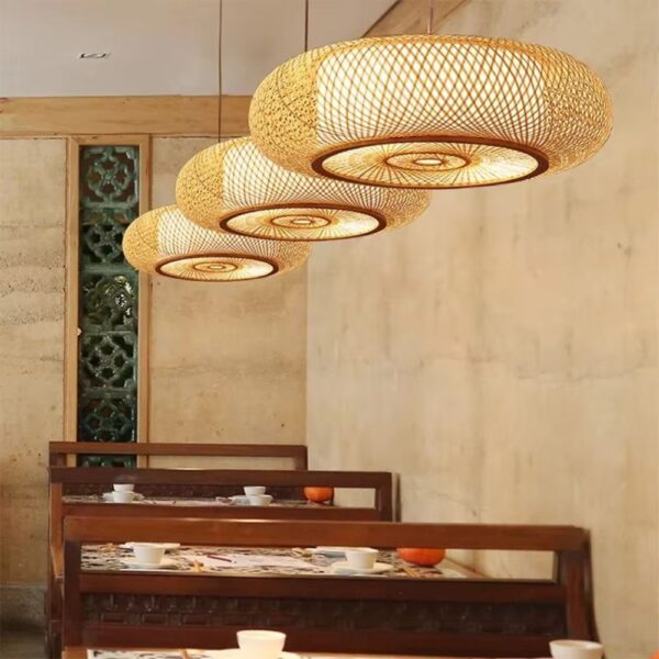 Lustre bambou de style pastoral