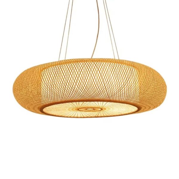 Lustre bambou de style pastoral sur fond blanc
