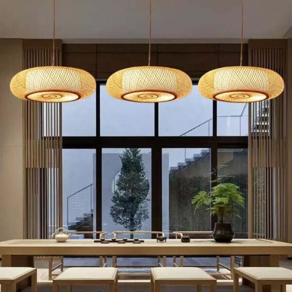 Lustre bambou de style pastoral