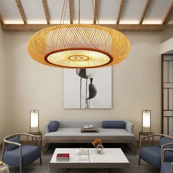 Lustre bambou de style pastoral