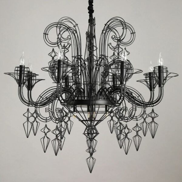 Lustre baroque en fer