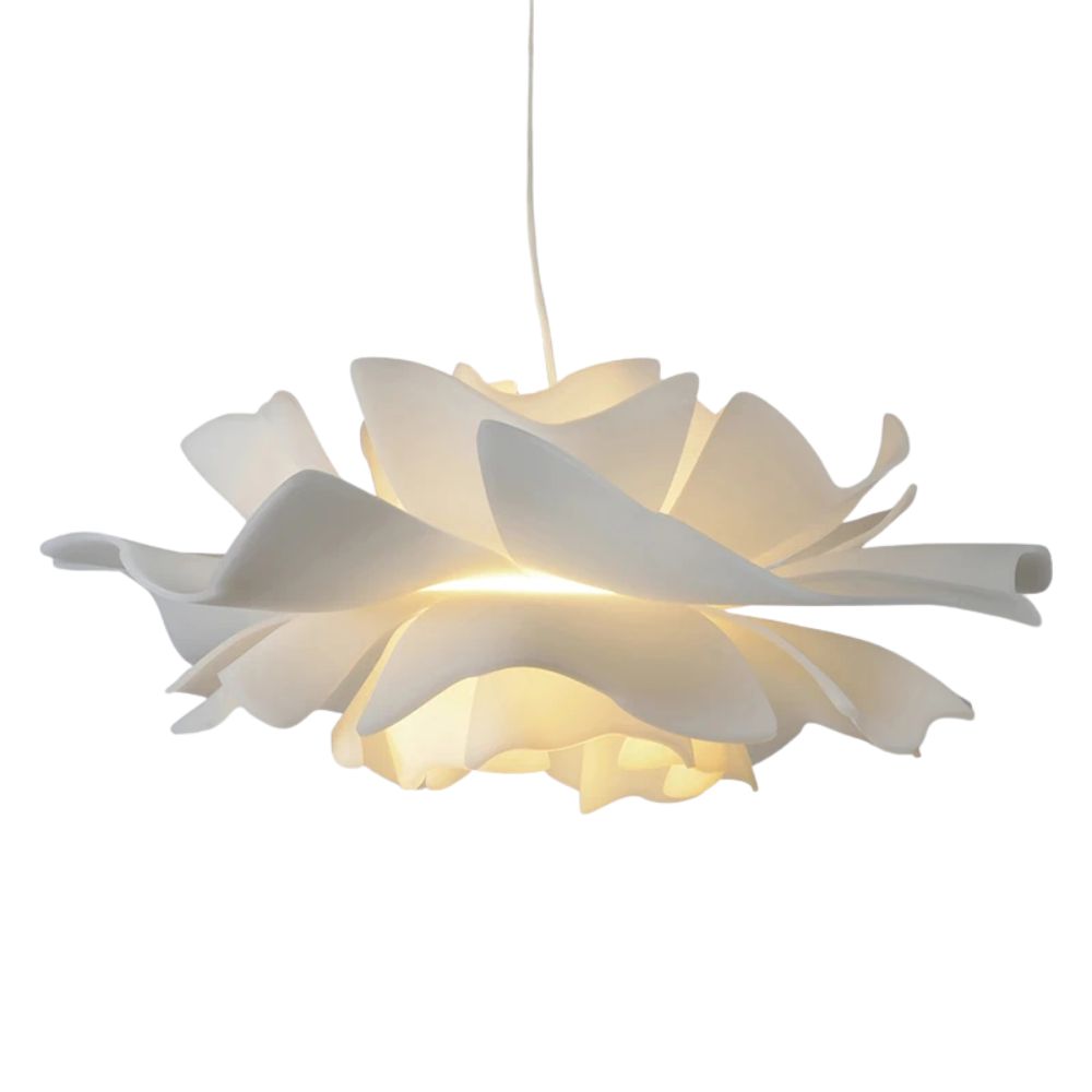Lustre blanc au design de fleur – Image 7