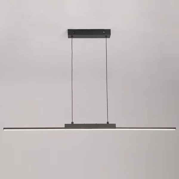 Lustre barre minimaliste sur fond gris