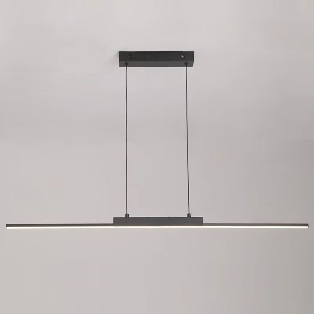 Lustre barre minimaliste sur fond gris