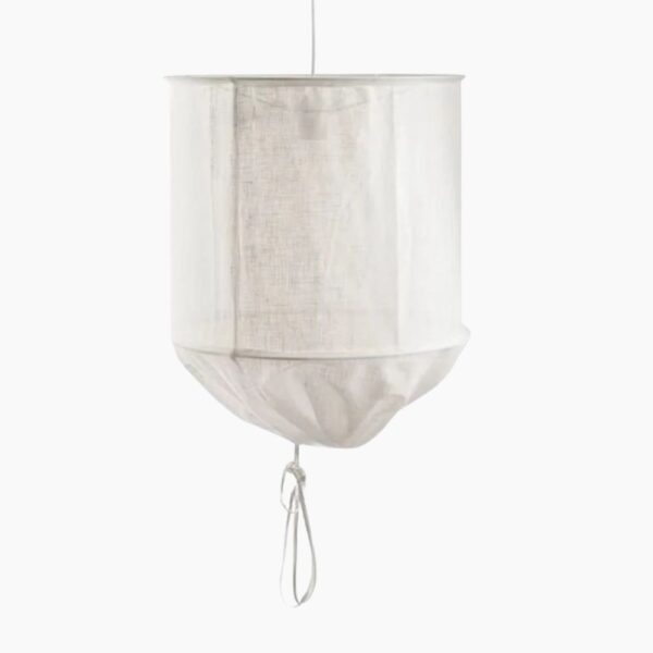 Lustre blanc design wabi sabi sur fond blanc