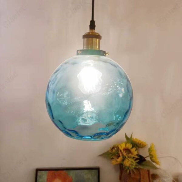 Lustre bleu épuré