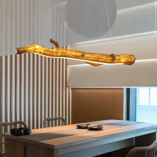 Lustre bois flotté moderne