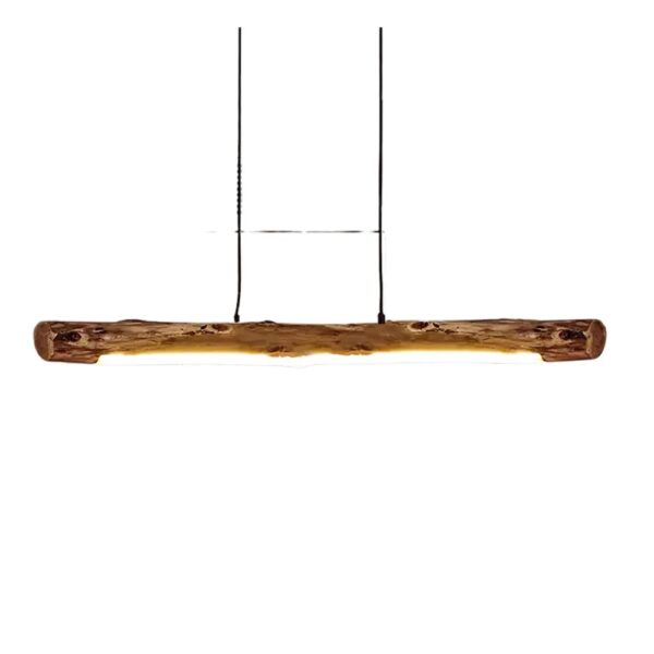 Lustre bois flotté naturel dans une pièce