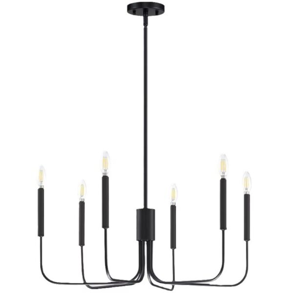 Lustre bougie vintage en fer sur fond blanc