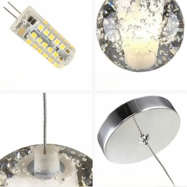 Lustre boule en cristal