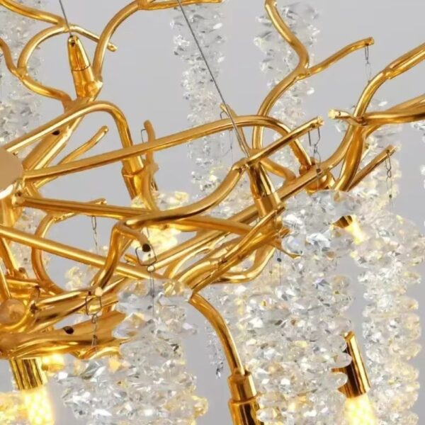 Lustre branche luxueux en cristal