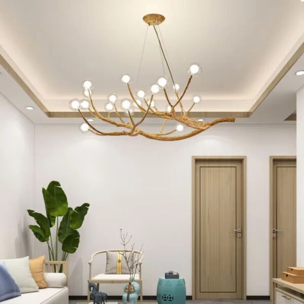 Lustre branche moderne en résine