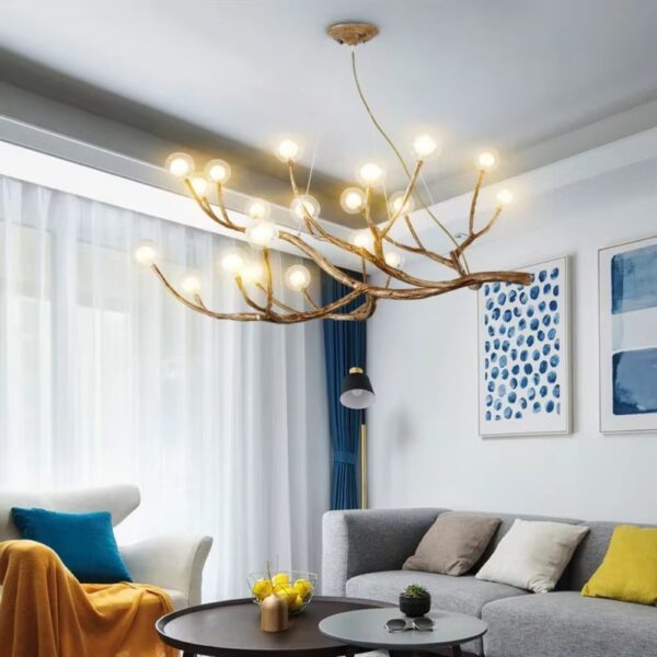 Lustre branche moderne en résine