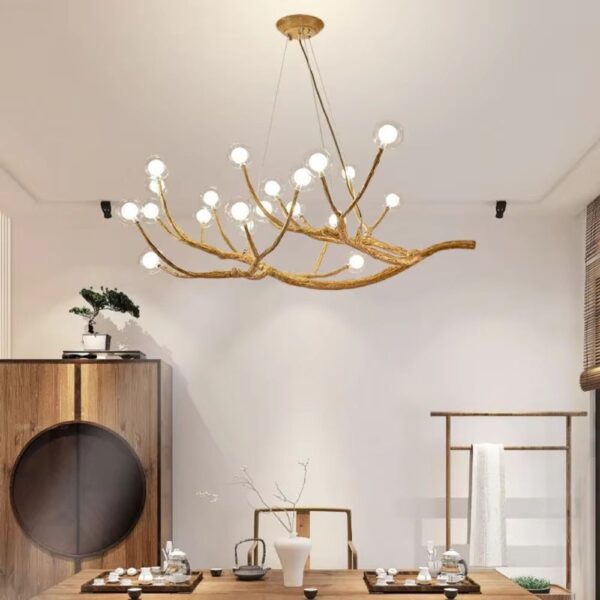 Lustre branche moderne en résine