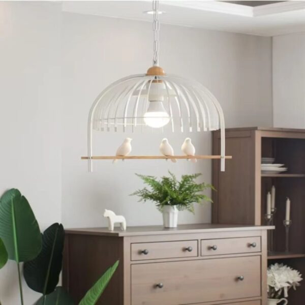 Lustre cage à oiseaux