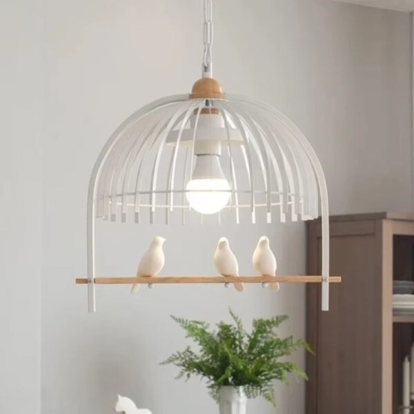 Lustre cage à oiseaux