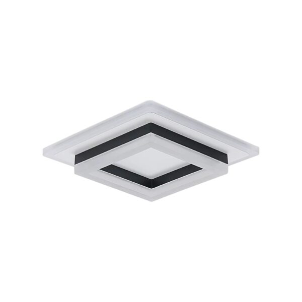 Lustre carré design moderne sur fond blanc