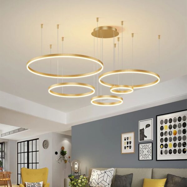 Lustre cercle en aluminium